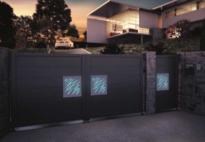 Stylish Aluminium Gates Automatic gates driveway gates LED lighting gates custom app
